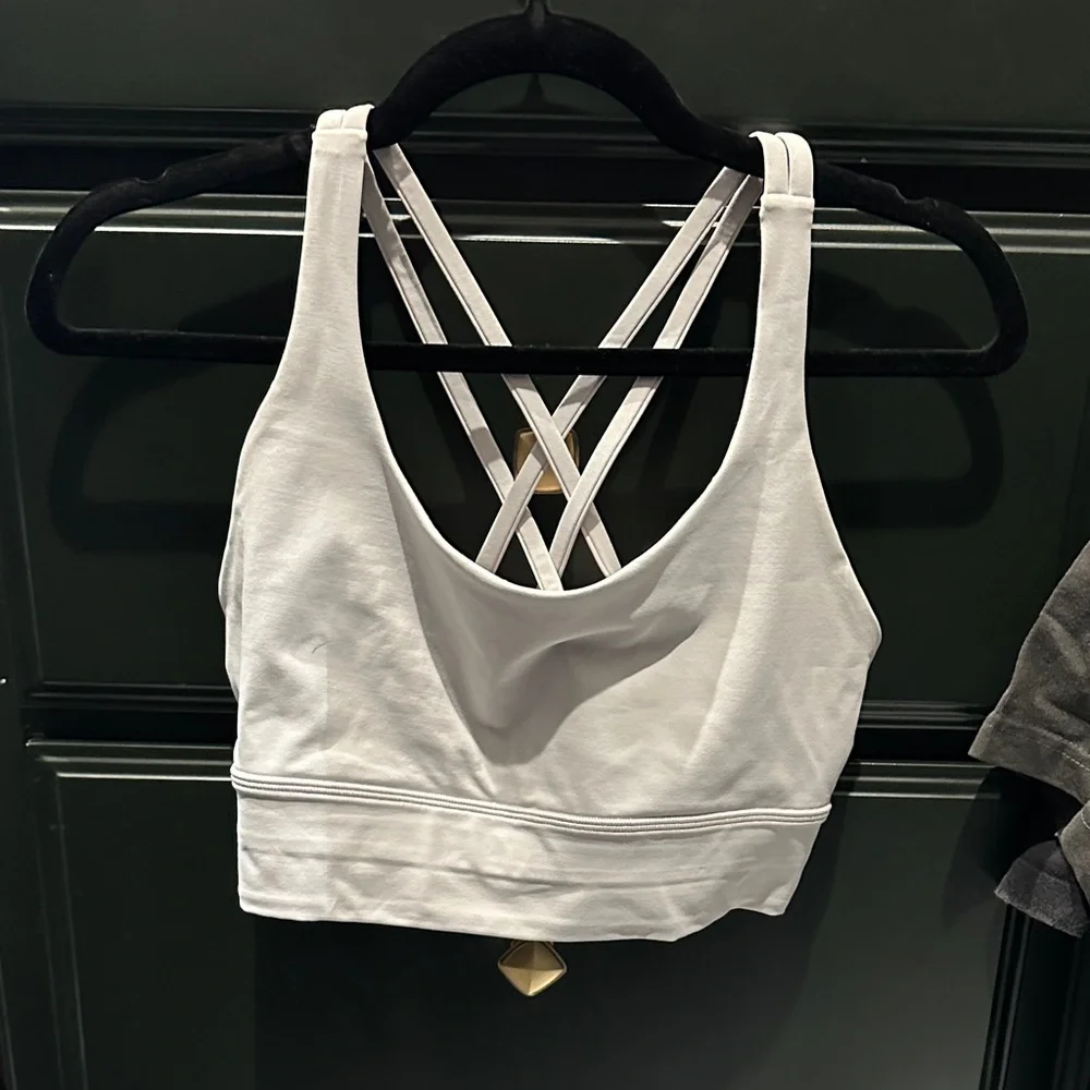 NWOT Lululemon Light Blue Women's Strappy Sports Bra - Picture 2 of 5
